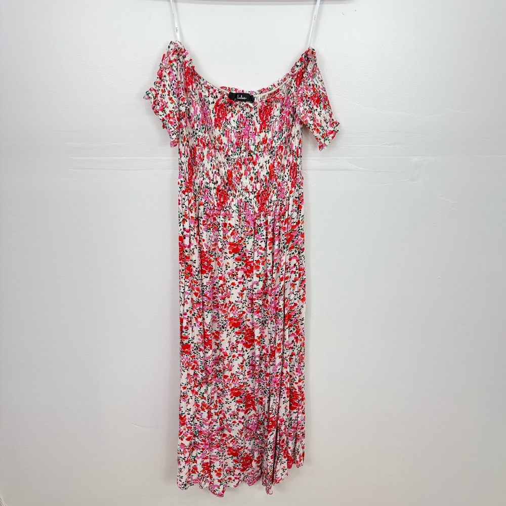 Lulu's Floral Off-Shoulder Dress C22
